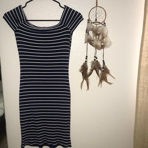 Striped bodycon dress